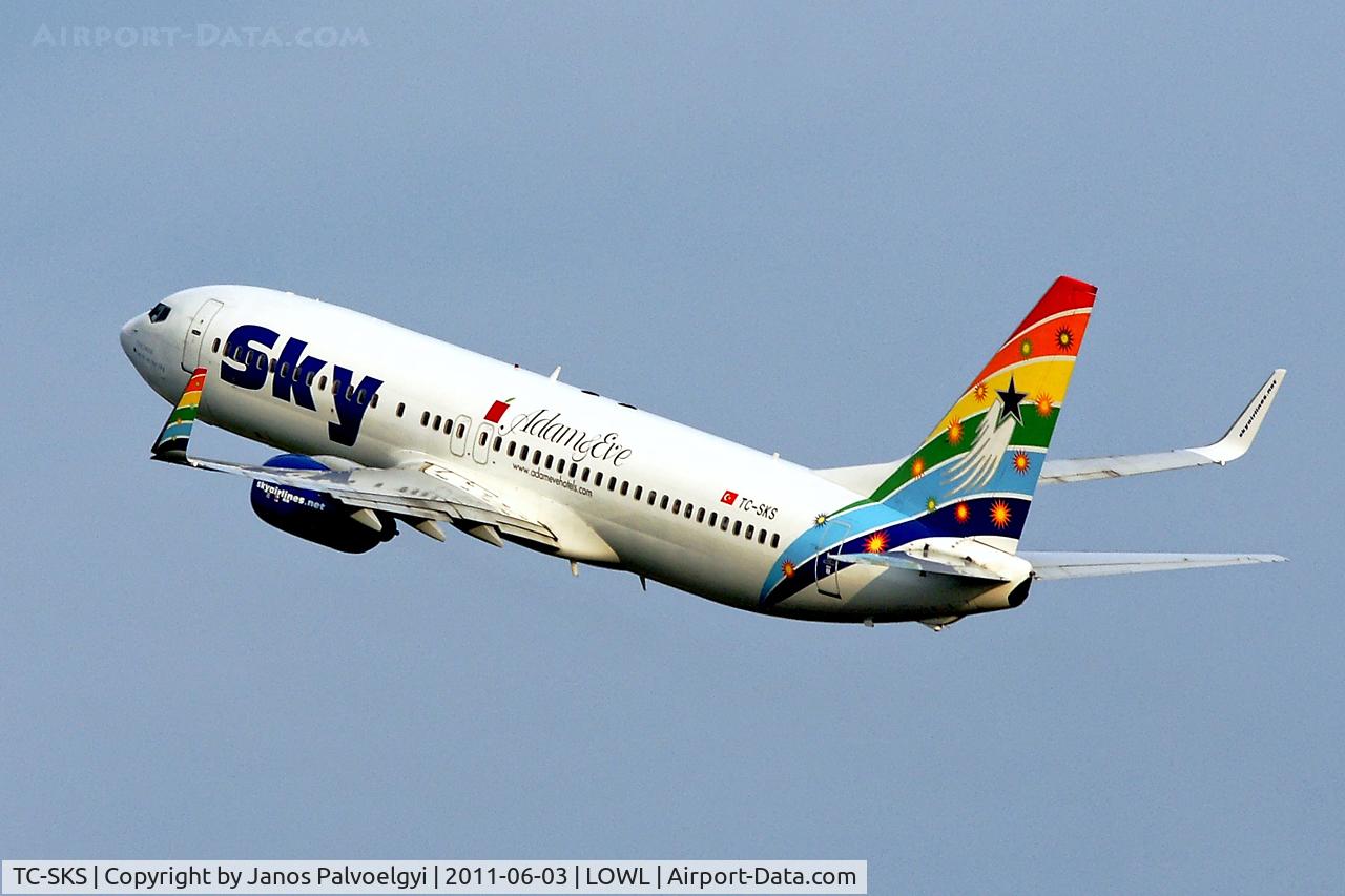 TC-SKS, 2001 Boeing 737-83N C/N 32348, Sky Airlines  Boeing B737-83N depature to LTAI/AYT