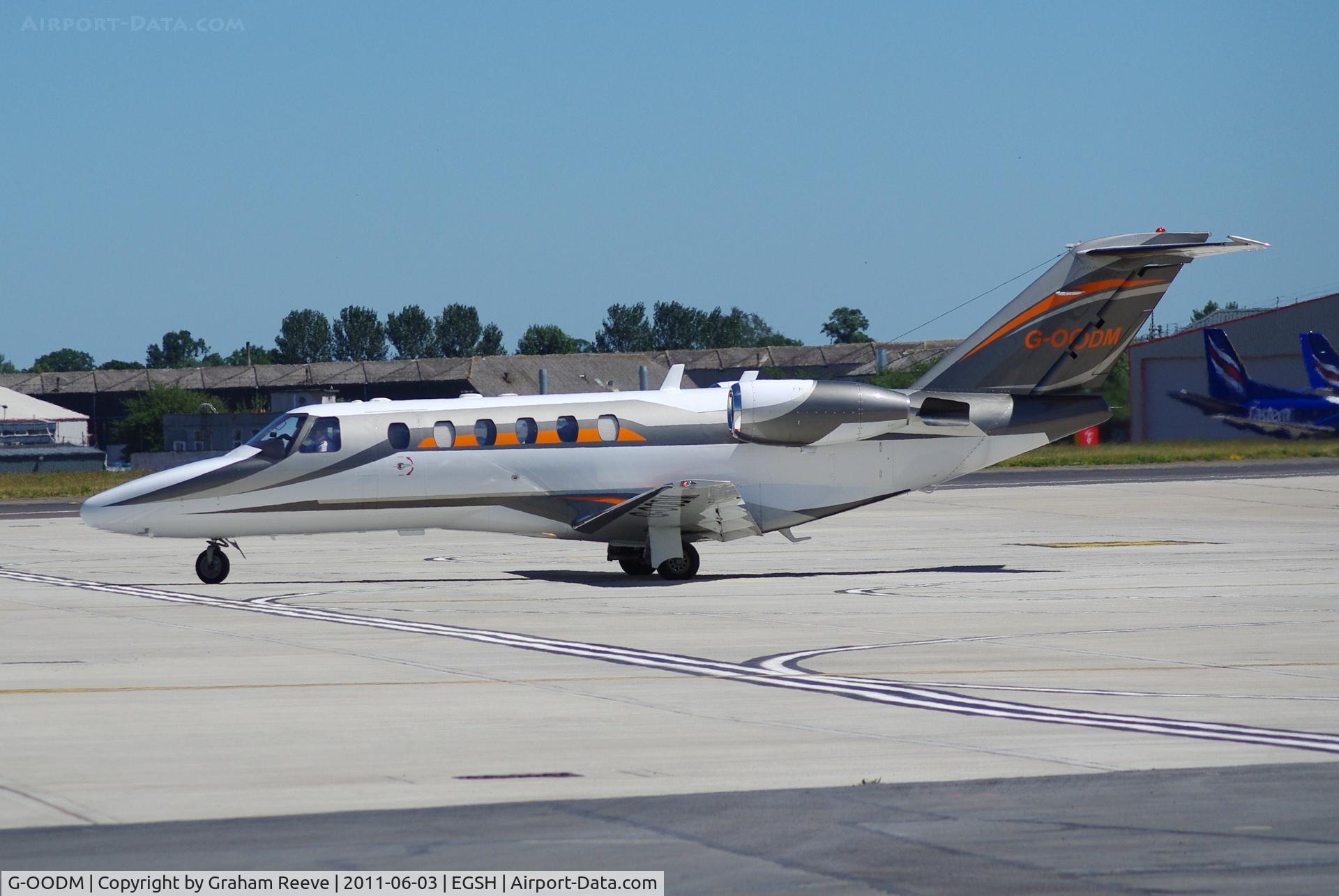 G-OODM, 2003 Cessna 525A CitationJet CJ2 C/N 525A-0190, About to depart.