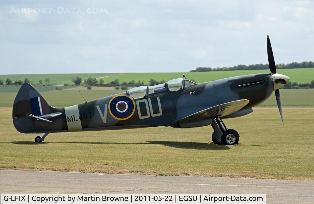 G-LFIX, 1944 Supermarine 509 Spitfire LF.IX (T.IX) C/N CBAF.8463, SHOT AT DUXFORD - THE GRACE SPITFIRE