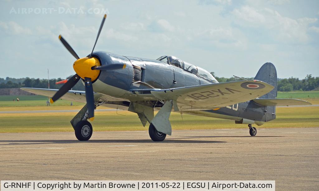 G-RNHF, 1949 Hawker Sea Fury T.20 C/N ES.3615, SHOT AT DUXFORD