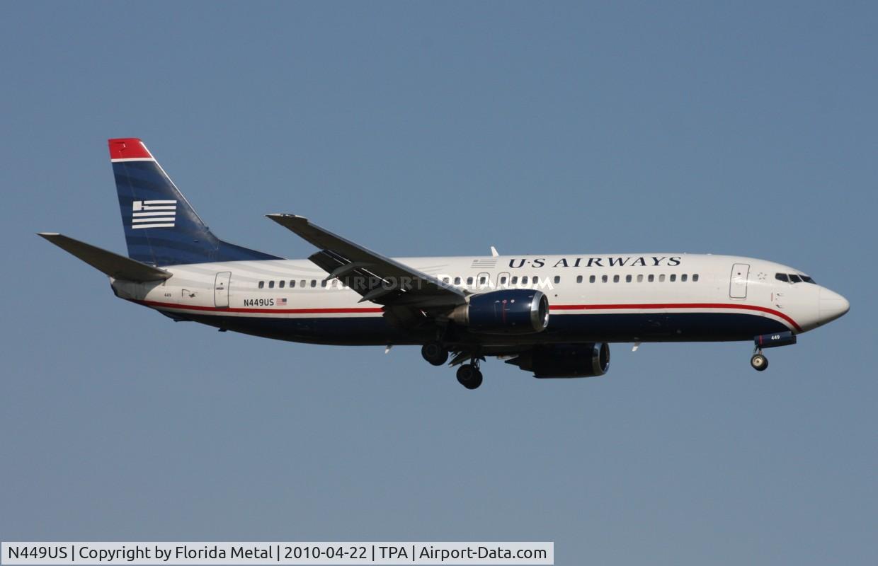N449US, 1990 Boeing 737-4B7 C/N 24893, US Airways 737