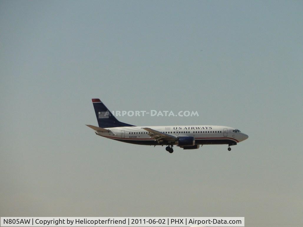 N805AW, 1999 Airbus A319-132 C/N 1049, On final to runway 25L