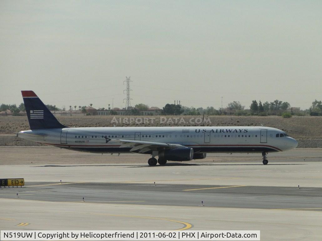 N519UW, 2009 Airbus A321-231 C/N 3881, Taxiing for take off at runway 25R