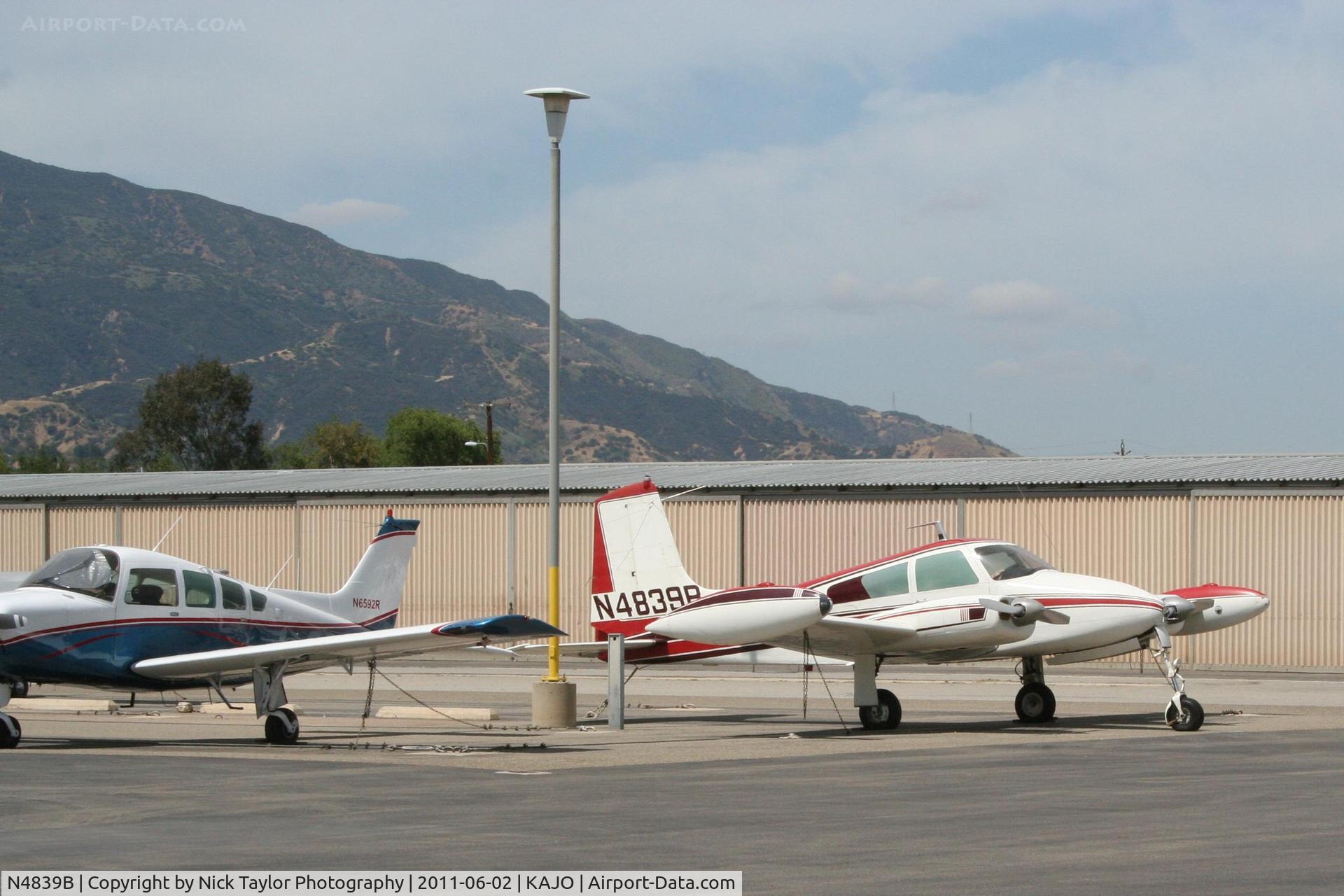 N4839B, 1955 Cessna 310 C/N 35139, Parked at Corona