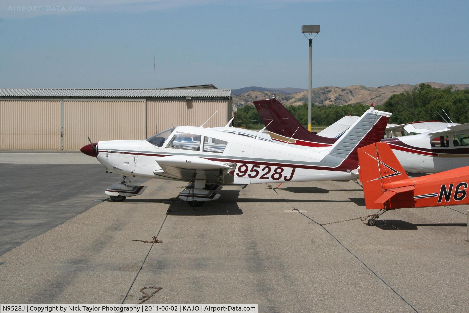 N9528J, 1966 Piper PA-28-180 Cherokee C/N 28-3654, Parked at Corona