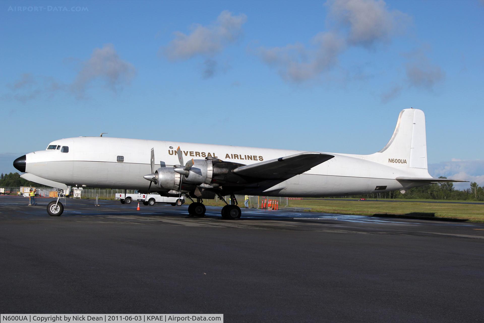 N600UA, 1956 Douglas DC-6BF C/N 44894, KPAE/PAE