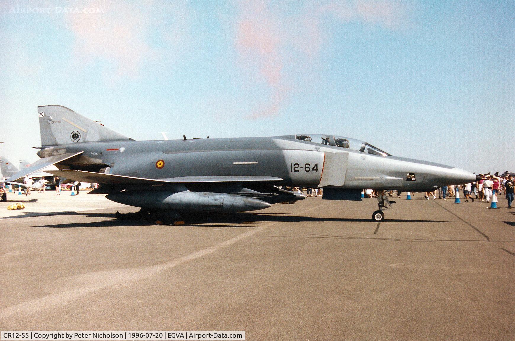 CR12-55, 1965 McDonnell RF-4C Phantom II C/N 1217, RF-4C Phantom of Ala 12 of the Spanish Air Force on display at the 1996 Royal Intnl Air Tattoo at RAF Fairford.