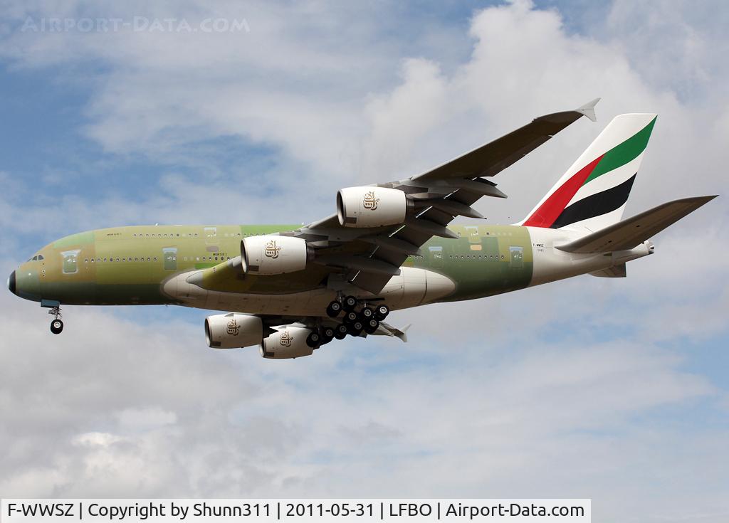 F-WWSZ, 2011 Airbus A380-861 C/N 083, C/n 0083 - For Emirates as A6-EDR