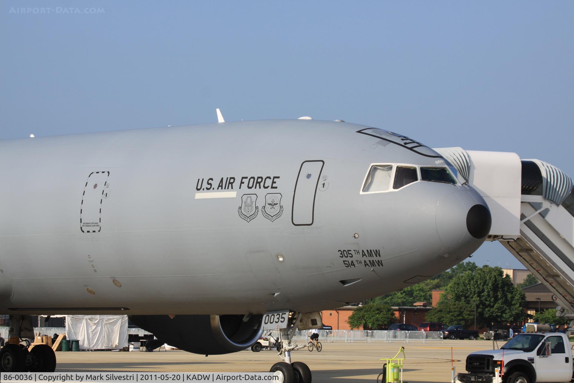 86-0036, 1986 McDonnell Douglas KC-10A Extender C/N 48249, 2011 Joint Base Andrews Airshow