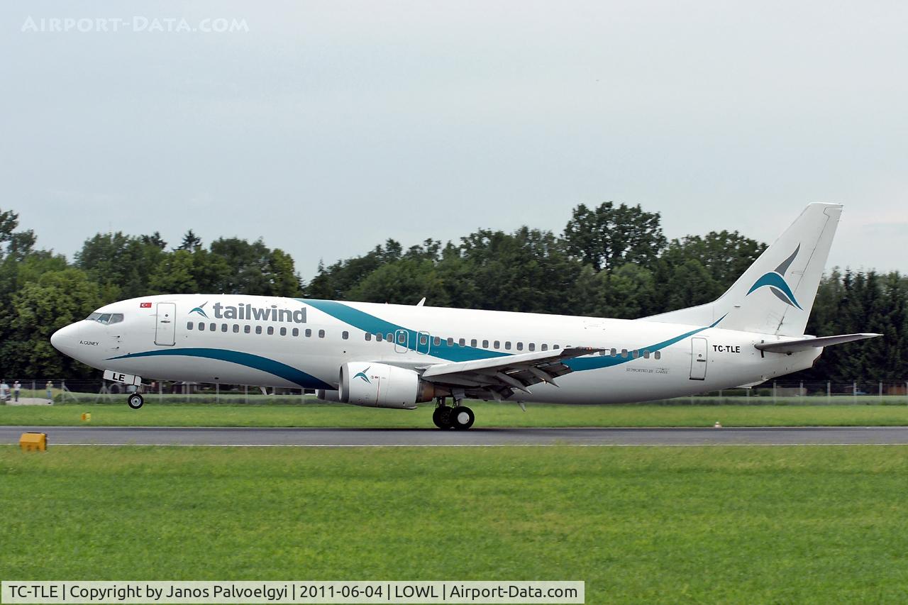 TC-TLE, 1997 Boeing 737-4Q8 C/N 27628, Tailwind Boeing B737-4Q8 landing in LOWL/LNZ