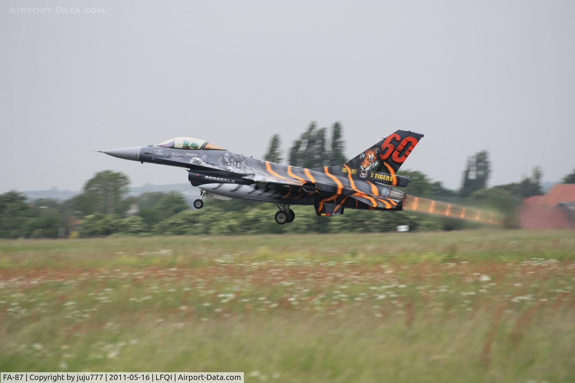 FA-87, SABCA F-16AM Fighting Falcon C/N 6H-87, on display at TigerMeet 2011