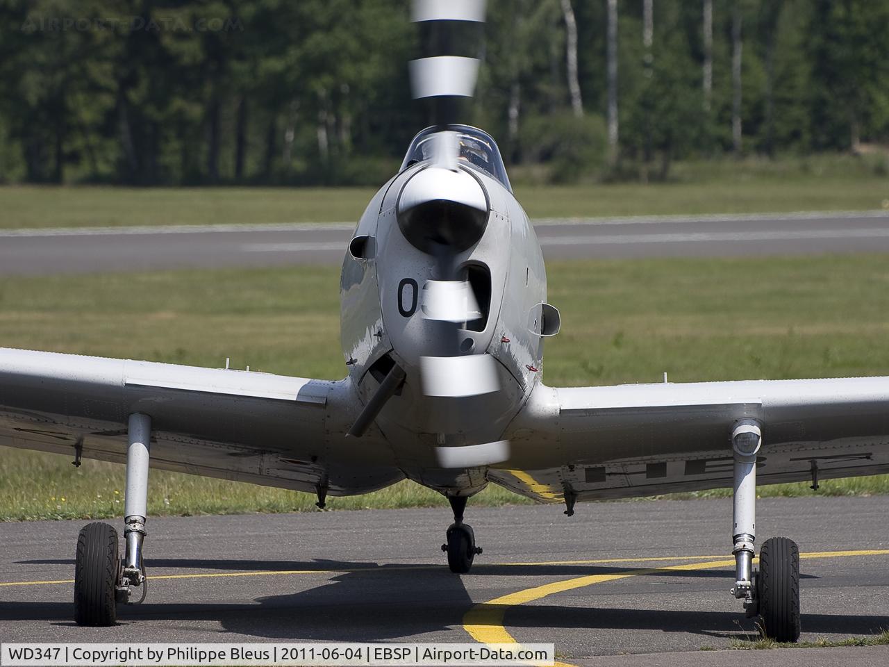 WD347, 1951 De Havilland DHC-1 Chipmunk T.10 C/N C1/0284, Chipmunk coming to the gas station.