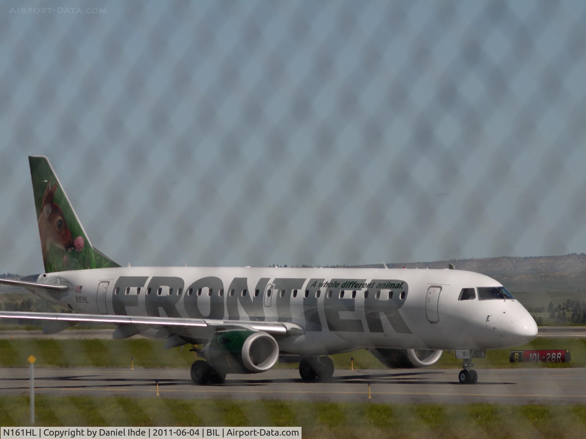 N161HL, 2007 Embraer 190LR (ERJ-190-100LR) C/N 19000154, Frontier Embraer EMB-190 (Bambi) @ BIL