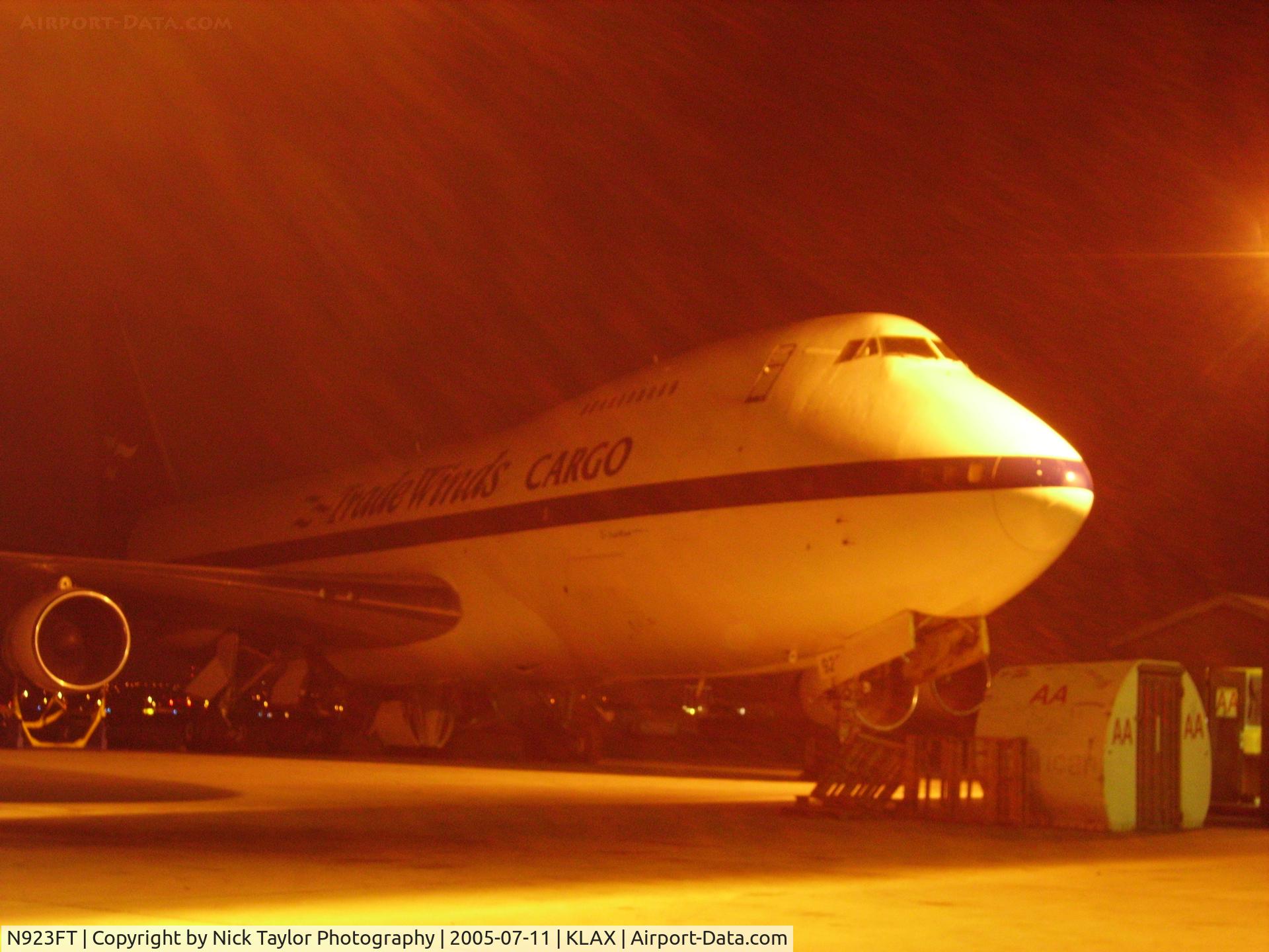 N923FT, 1982 Boeing 747-2U3B C/N 22769, Parked at the AA service center on the North side.