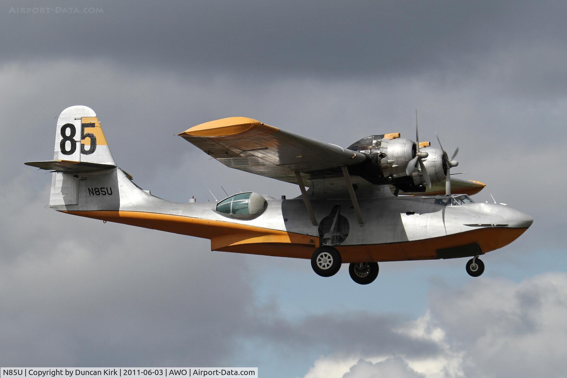 N85U, Consolidated PBY-6A Catalina C/N 64041, Performing circuits at Arlington. How sweet is that?!