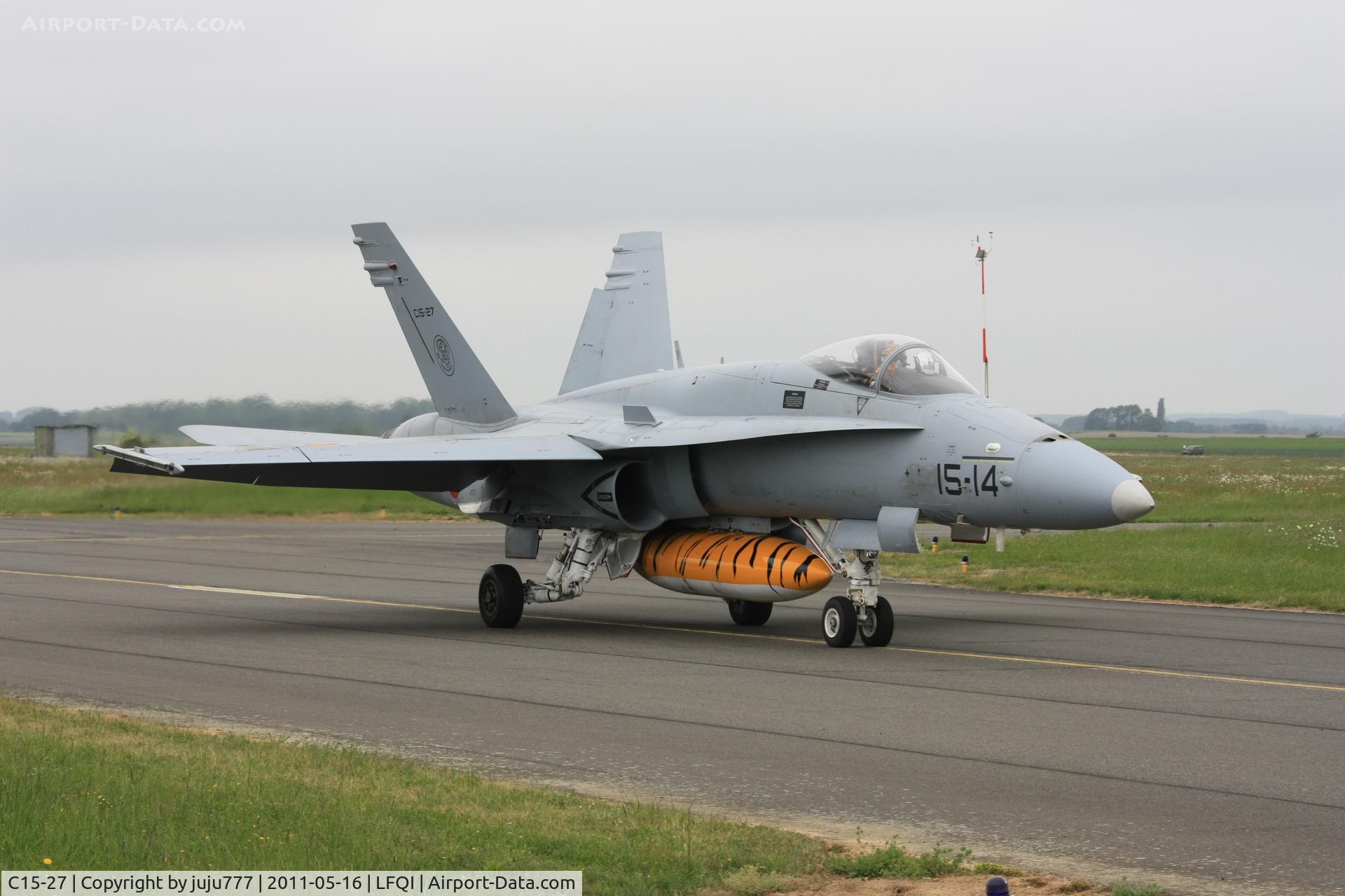 C15-27, McDonnell Douglas EF-18A+ Hornet C/N 0601/A508, on display at TigerMeet 2011
