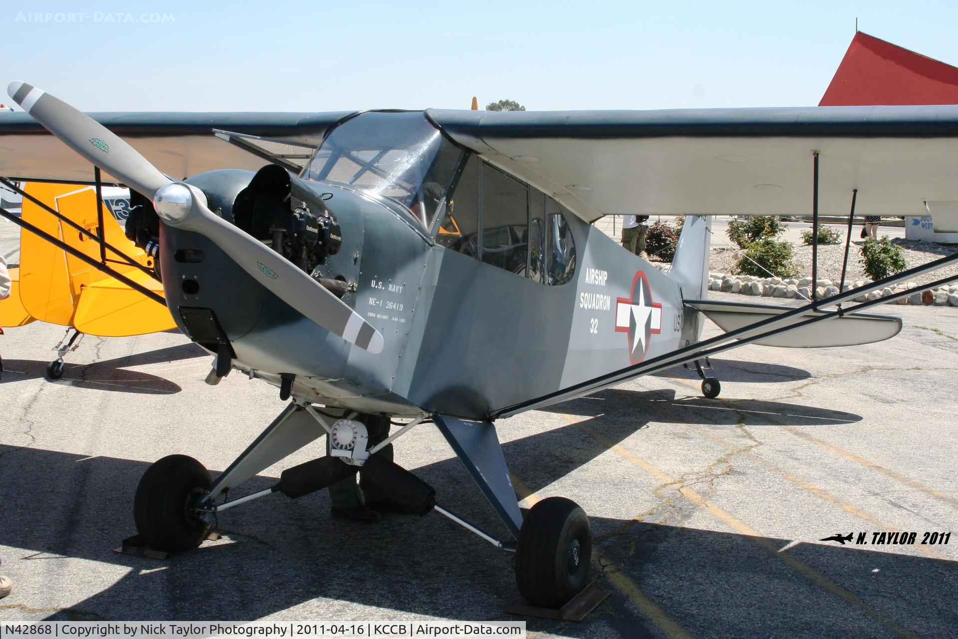 N42868, 1945 Piper J3C-65 Cub C/N 15195, On display at Cable