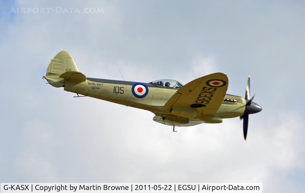 G-KASX, 1946 Supermarine 395 Seafire F.XVII C/N FLWA 25488, SHOT AT DUXFORD