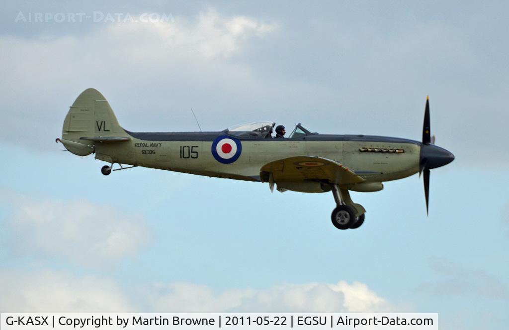 G-KASX, 1946 Supermarine 395 Seafire F.XVII C/N FLWA 25488, SHOT AT DUXFORD