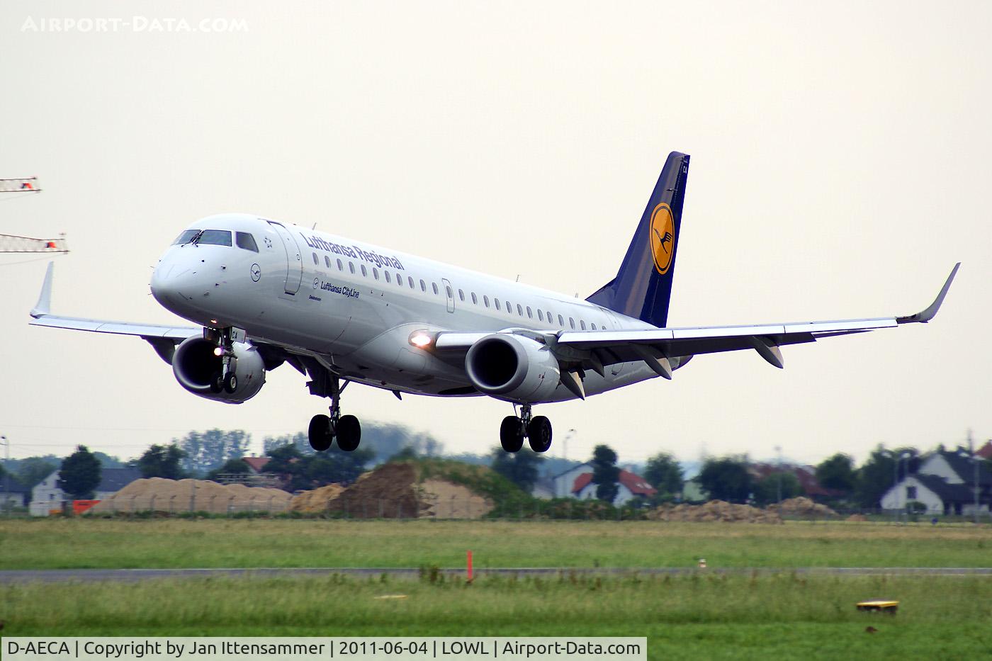 D-AECA, 2009 Embraer 190LR (ERJ-190-100LR) C/N 19000327, D-AECA @ LOWL