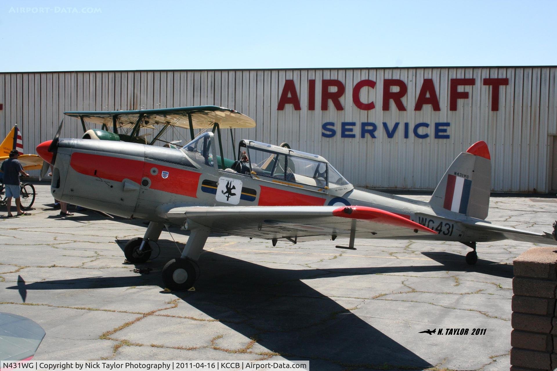 N431WG, 1951 De Havilland DHC-1 Chipmunk 22 C/N C1/0505, On display at Cable