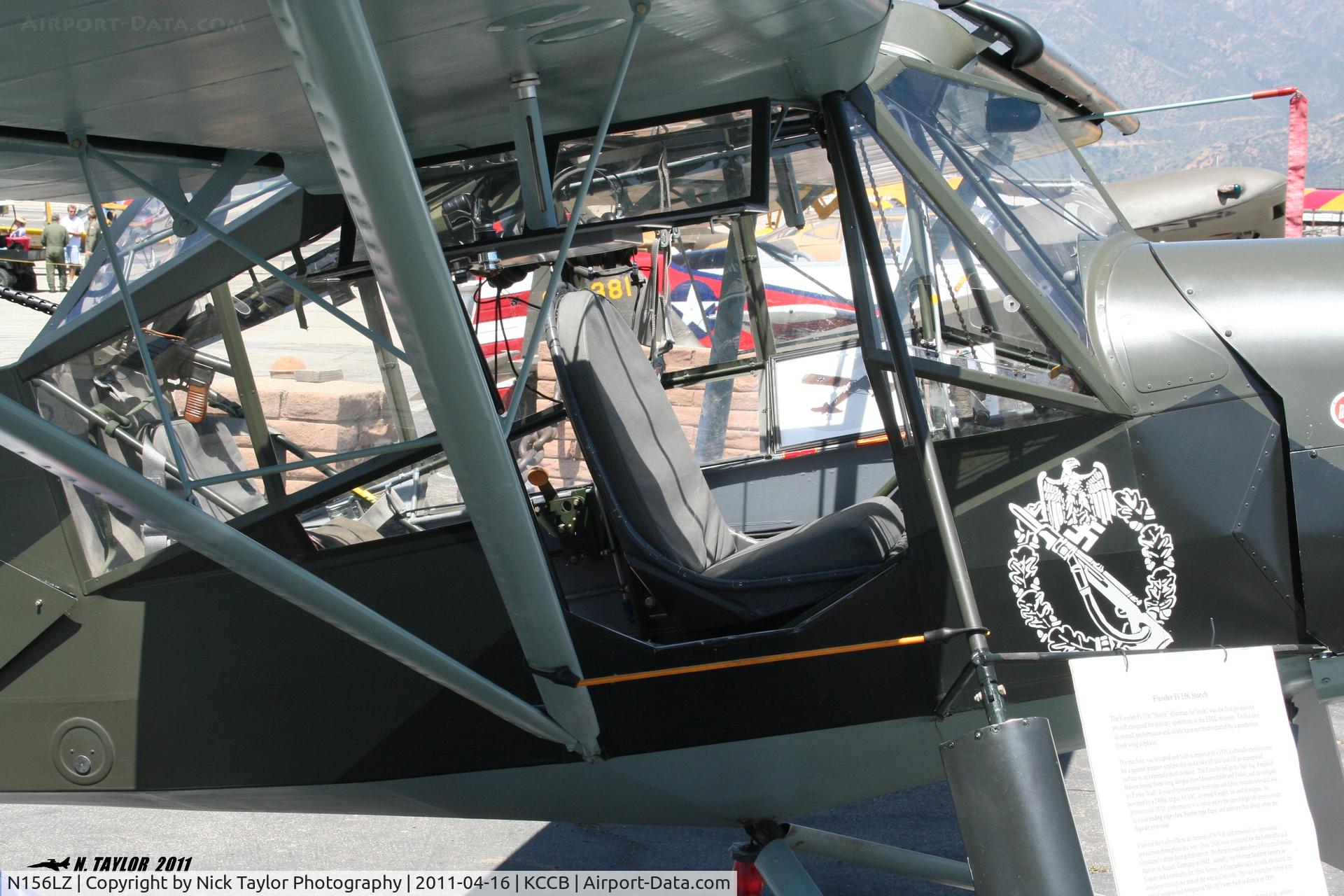N156LZ, 2009 Fieseler Fi-156C Storch Replica C/N SA-001K, Cockpit of the replica storch.