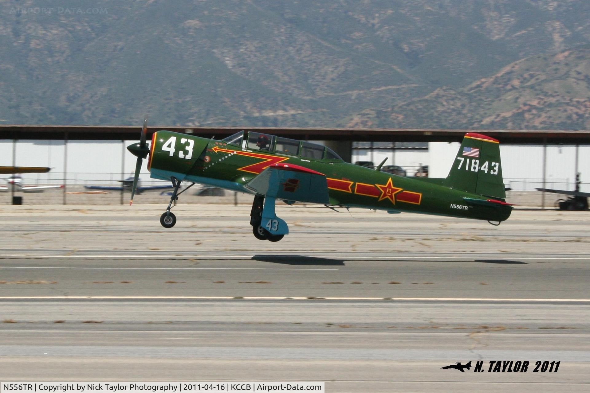N556TR, 1968 Nanchang CJ-6A C/N 2432060, Taking off with the Red Star group