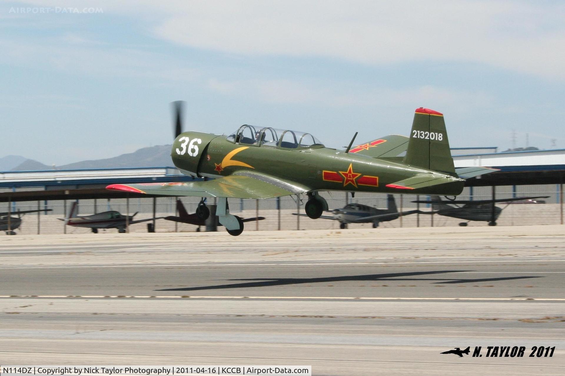 N114DZ, 1967 Nanchang CJ-6A C/N 2132018, Taking off at Cable