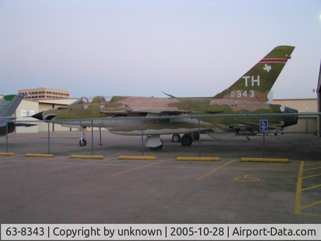 63-8343, 1962 Republic F-105F-1-RE Thunderchief C/N F120, Also at Addison. Back in the early 1970s I was the Crew Chief on this a/c at McConnell AFB