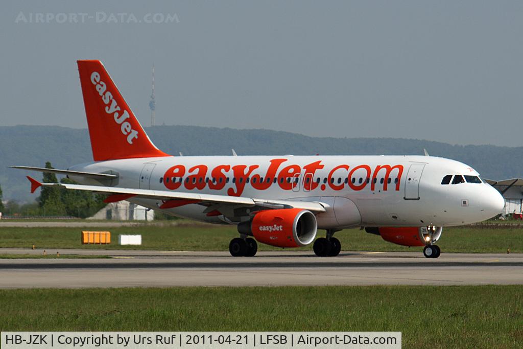 HB-JZK, 2004 Airbus A319-111 C/N 2319, easyswitzerland departing on rwy 15 ro ROM
