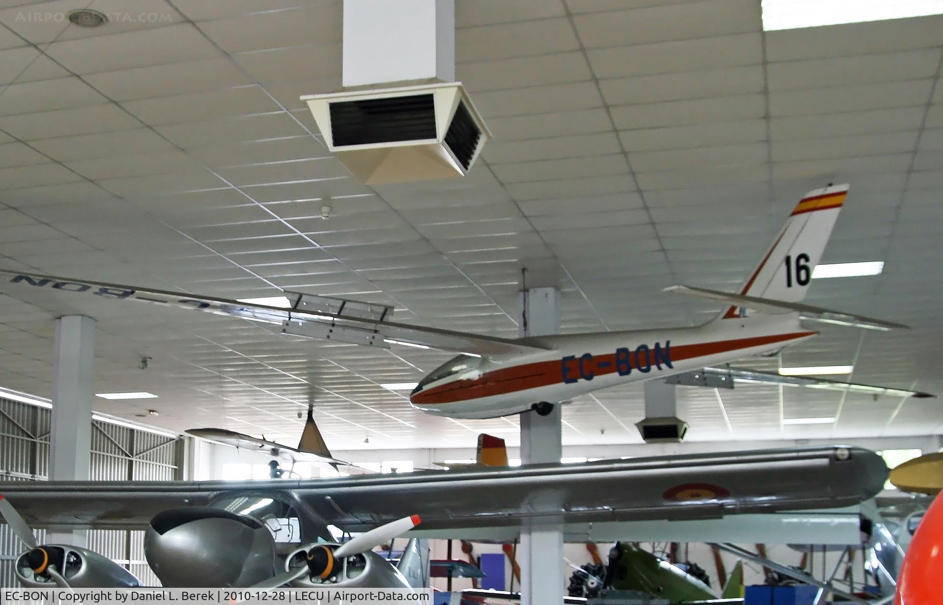 EC-BON, PZL-Bielsko SZD-24-4A Foka 4 C/N W-367, On display at the Museo del Aire, Cuatro Vientos.  No construction number is available for this airframe.