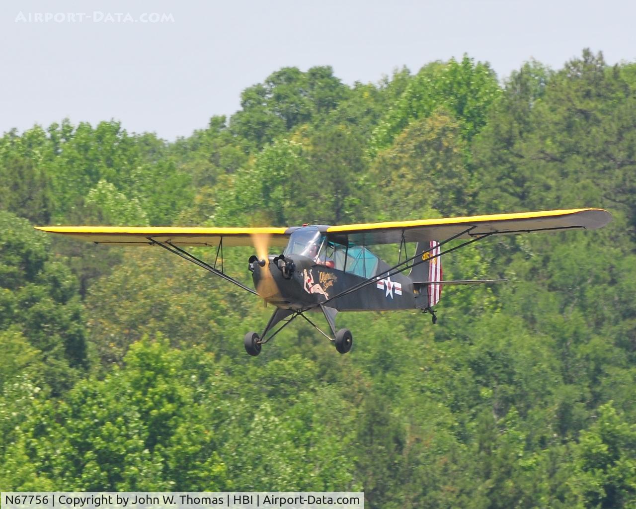 N67756, 1942 Aeronca 0-58B Grasshopper C/N 058B-4582, NC Air Museum Fly-In (6-4-11)