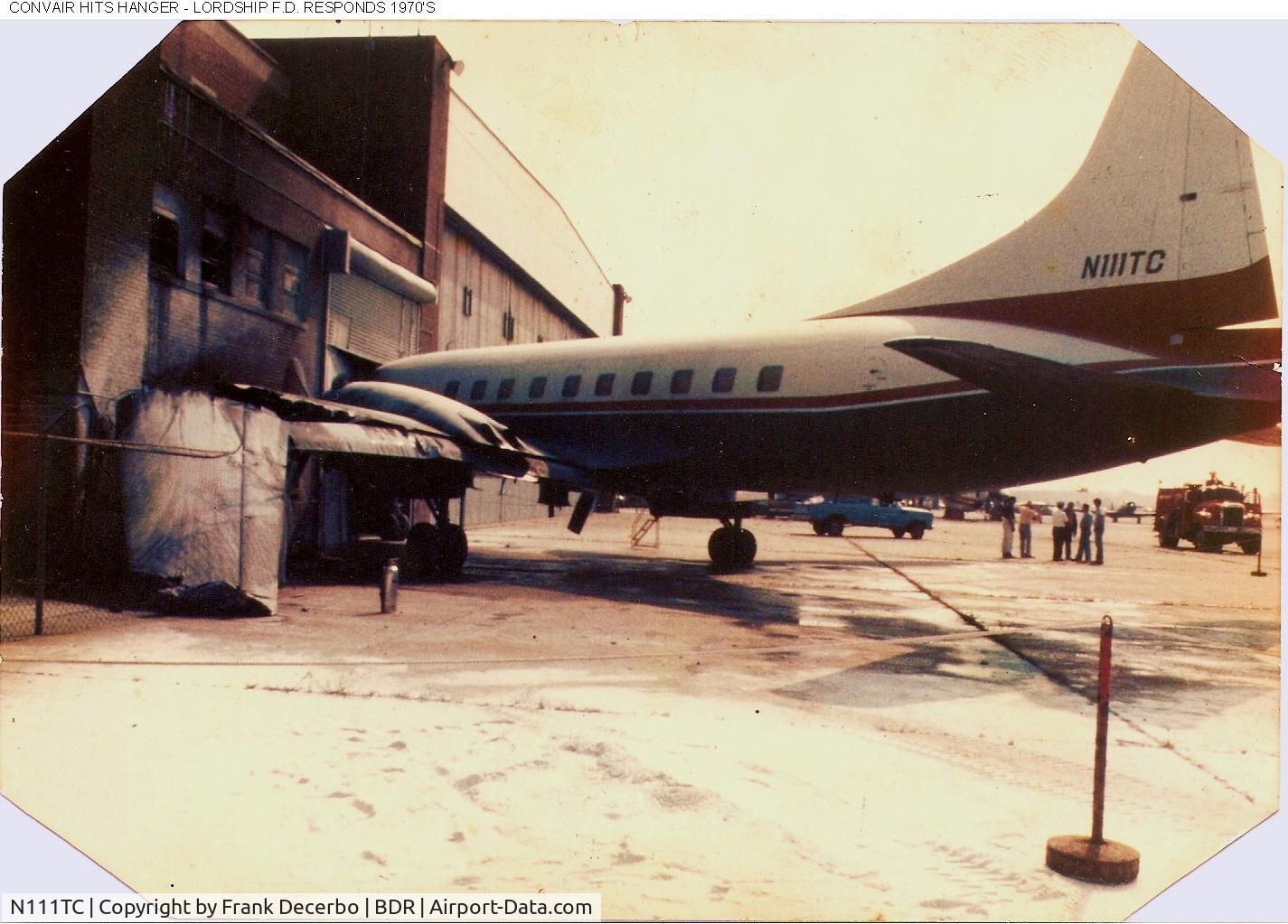 N111TC, Convair CV-240-1 C/N 7, I watched this plane plow into the back of a hangar at Bridgeport Airport (CT) which is now Sikorsky Memorial Airport. It was around the summer of '77 or '78.
