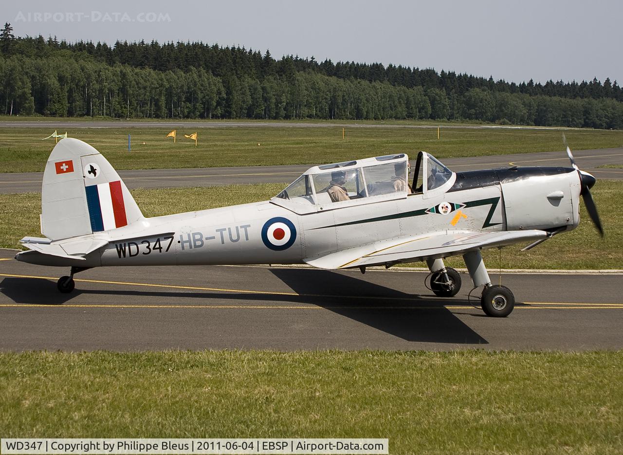 WD347, 1951 De Havilland DHC-1 Chipmunk T.10 C/N C1/0284, Taxiing to the gas station. Born during the glorious year 1951.