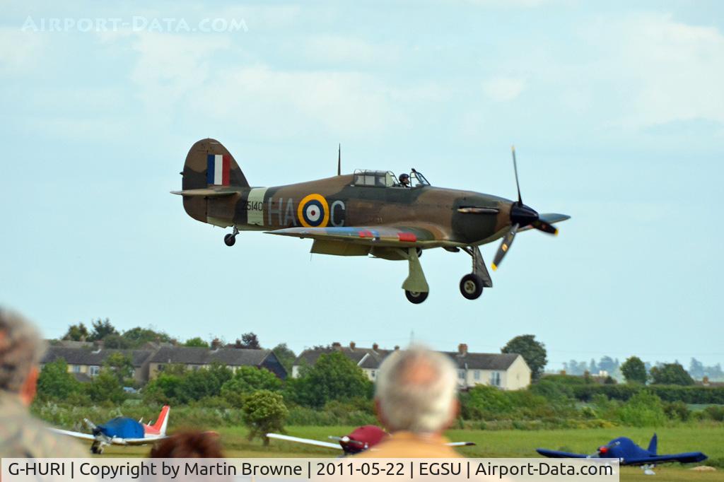 G-HURI, 1942 Hawker (CCF) Hurricane Mk12A C/N 72036, SHOT AT DUXFORD