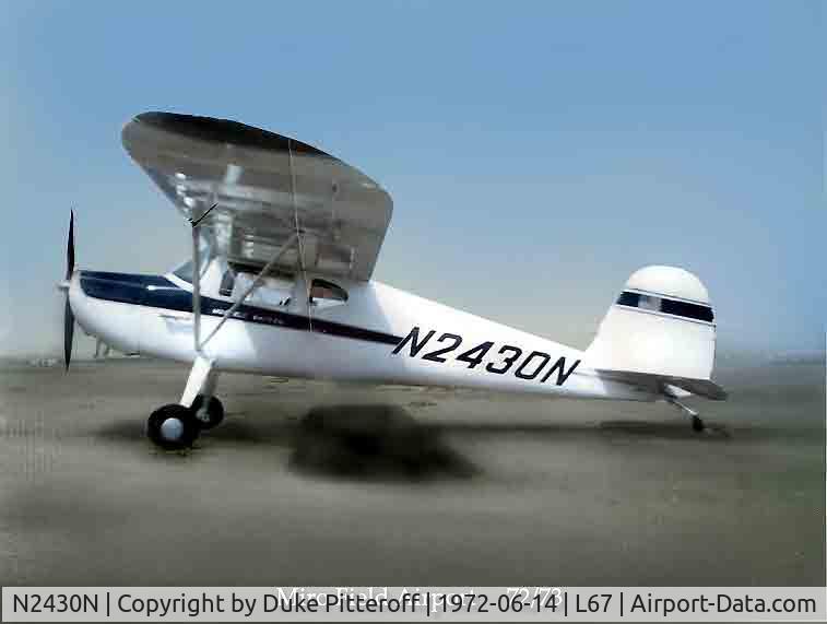 N2430N, 1947 Cessna 140 C/N 12682, My family owned this aircraft from 1970-1973. I got my pilots license and did both my cross country flights with this fine airplane.