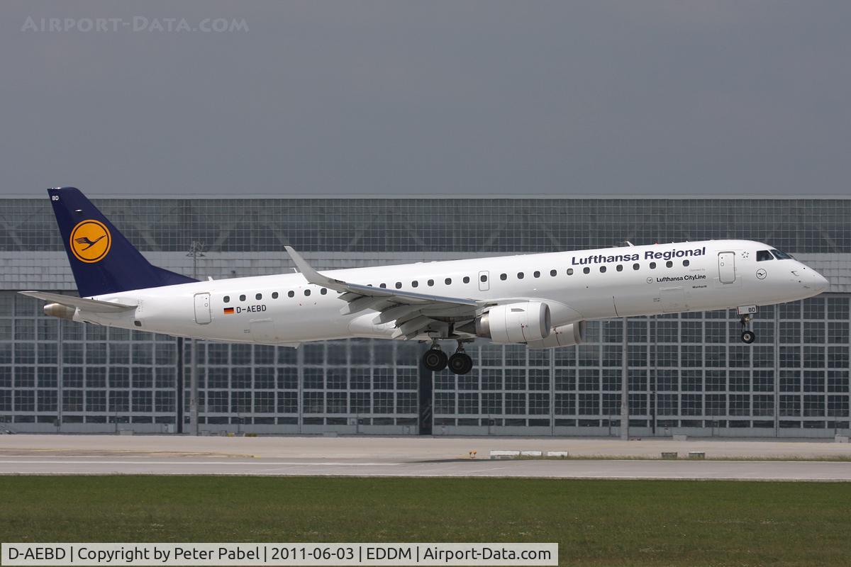 D-AEBD, 2009 Embraer 195LR (ERJ-190-200LR) C/N 19000324, MUC