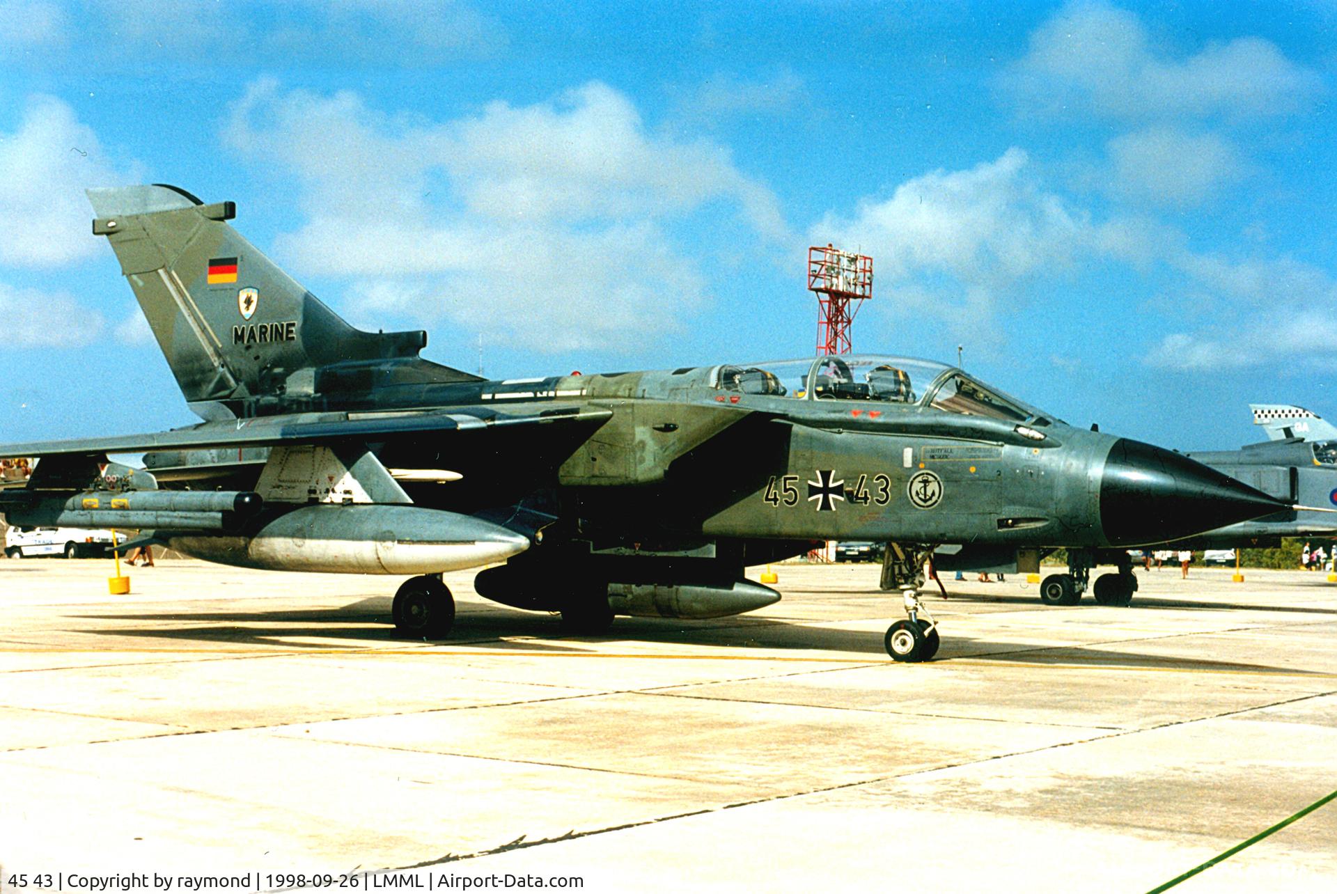45 43, Panavia Tornado IDS C/N 608/GS191/4243, Tornado 45-43 German Navy