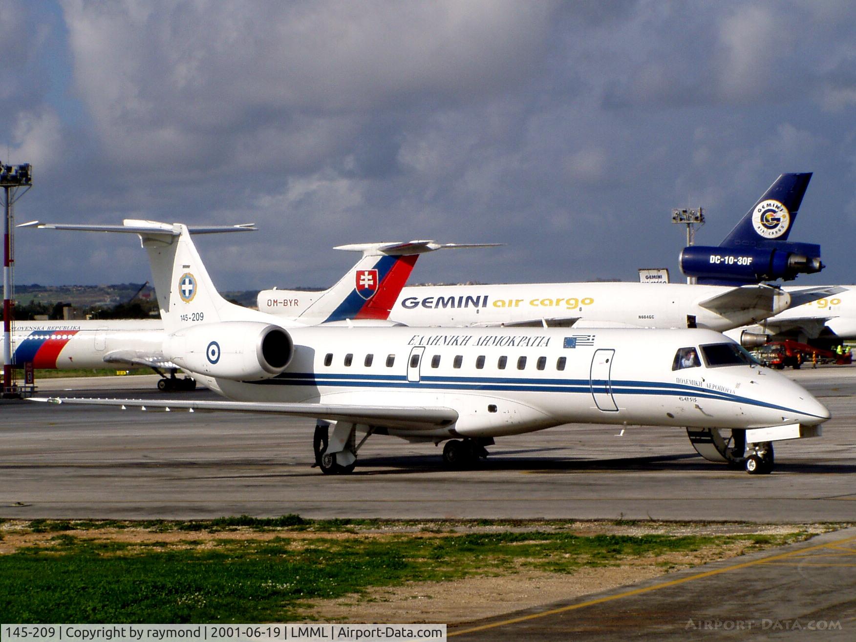 145-209, 1999 Embraer ERJ-135LR (EMB-135LR) C/N 145209, ERJ-135 145-209 Greek Air Force (Hellenic)