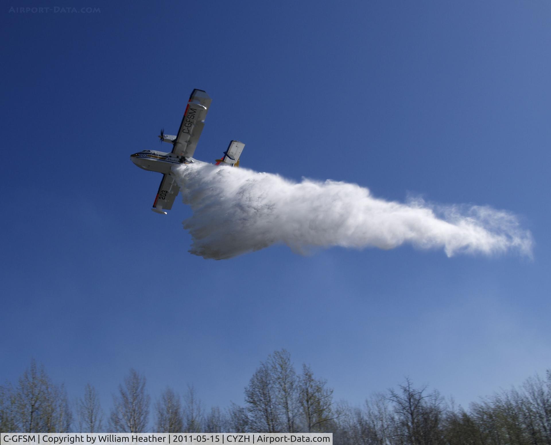 C-GFSM, 1988 Canadair CL-215-V (CL-215-1A10) C/N 1098, Fighting Fires East of Slave Lake, AB