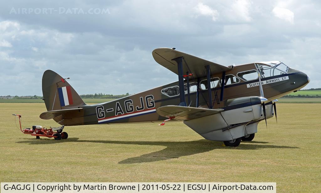 G-AGJG, 1941 De Havilland DH-89A Dominie/Dragon Rapide C/N 6517, SHOT AT DUXFORD