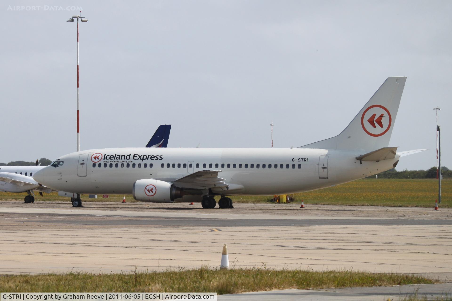 G-STRI, 1991 Boeing 737-33A C/N 25011, Fresh out of the paint shop and now in the colours of Iceland Express.