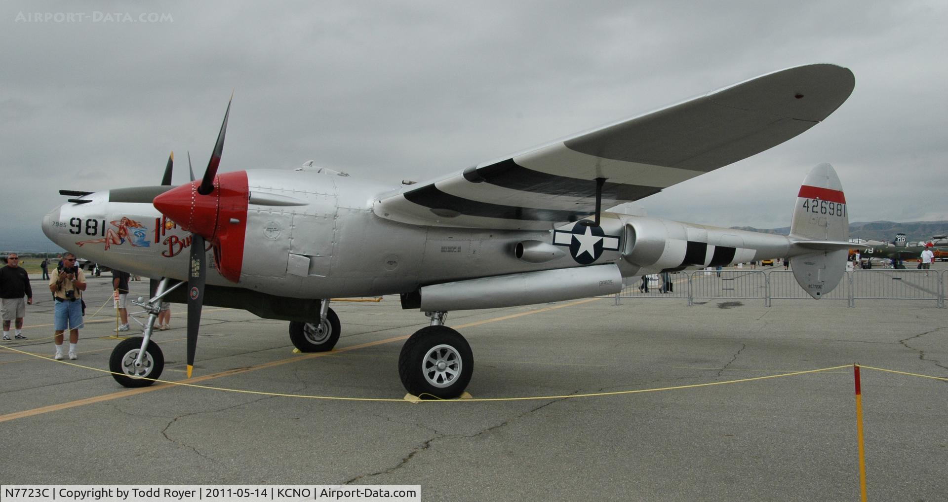 N7723C, 1944 Lockheed P-38L-5 Lightning C/N 7985, Chino Airshow 2011