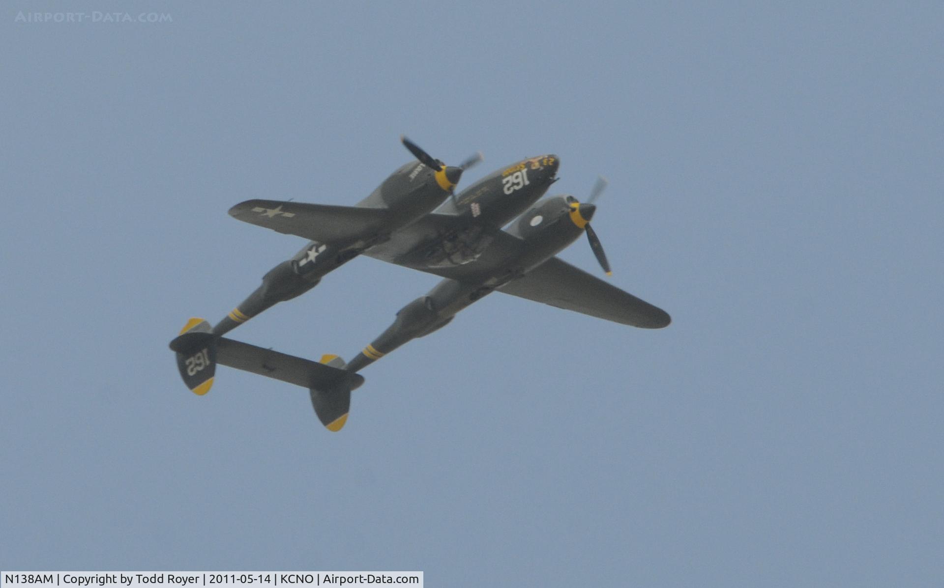 N138AM, 1943 Lockheed P-38J Lightning C/N 44-23314, Chino Airshow 2011