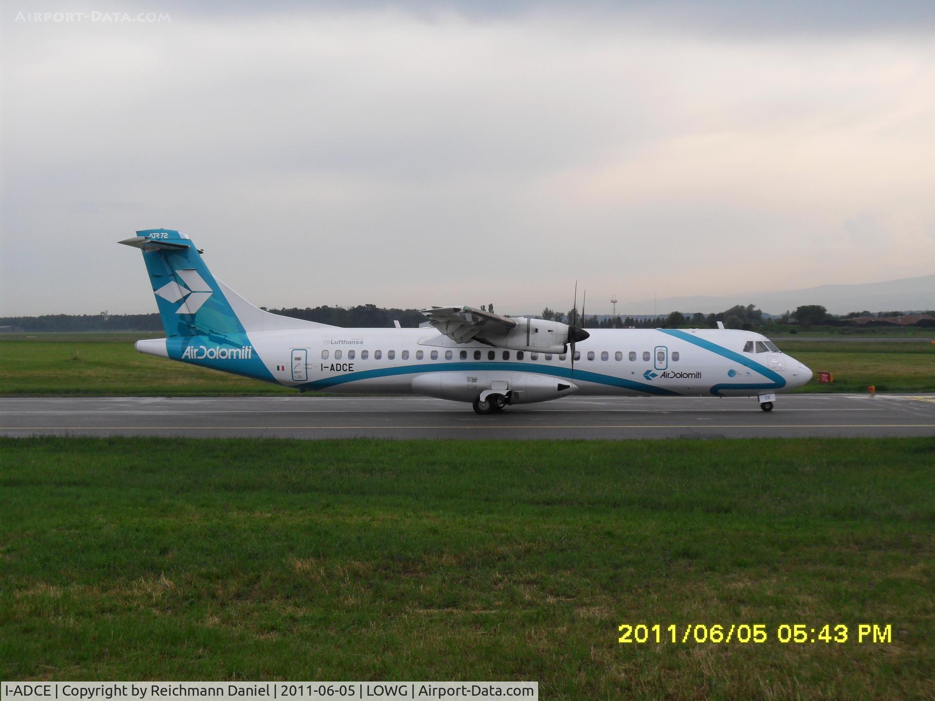 I-ADCE, 2001 ATR 72-212A C/N 668, Built in 2001, note the operated by Lufthansa sticker :)