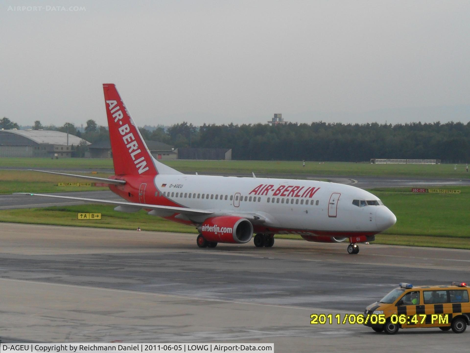 D-AGEU, 1998 Boeing 737-75B C/N 28104, old colours of Air Berlin