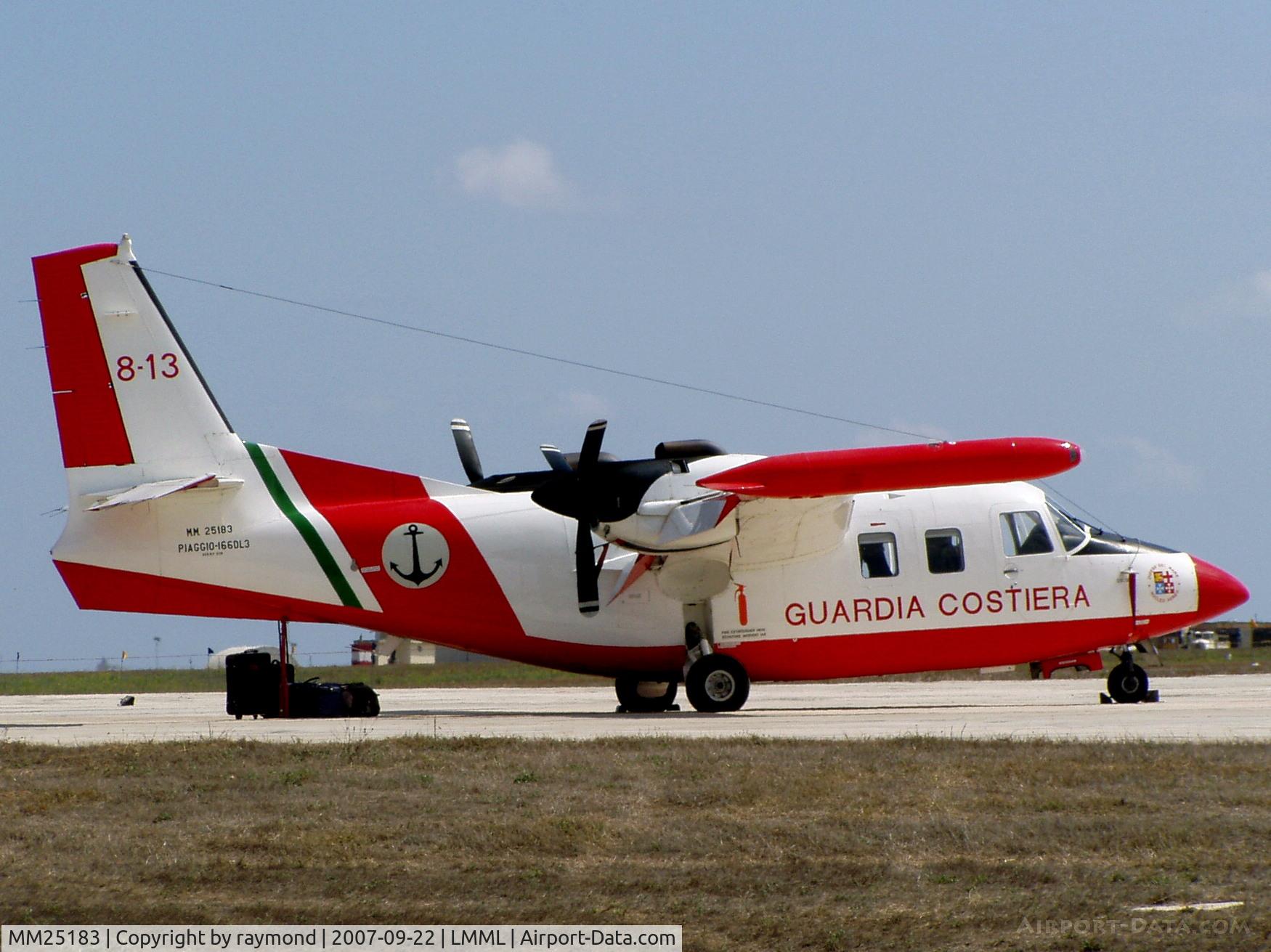 MM25183, Piaggio P-166DL-3/APH C/N 472, P166 MM25183/8-13 Italian Coast Guards