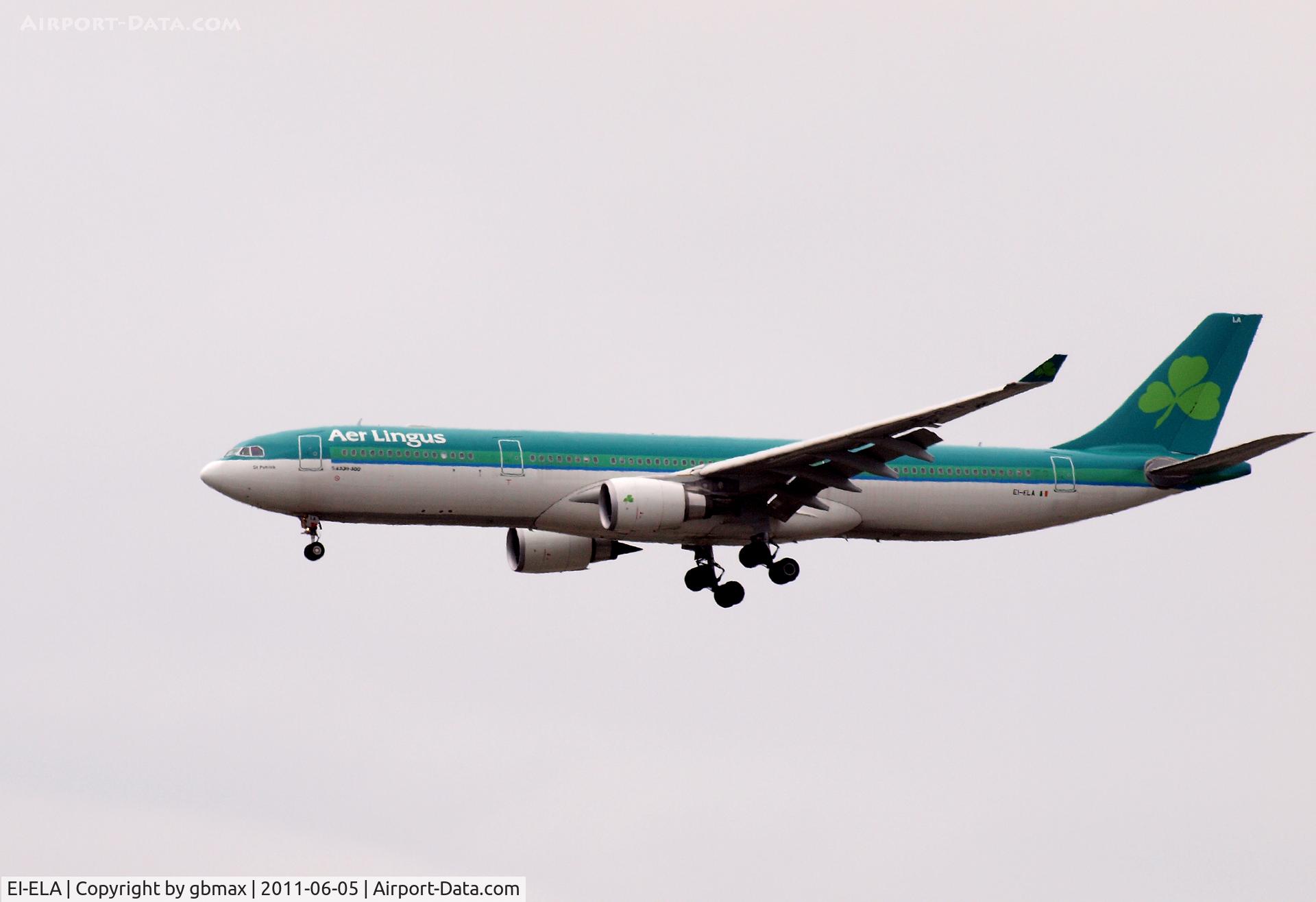 EI-ELA, 2010 Airbus A330-302X C/N 1106, Going to a landing at JFK