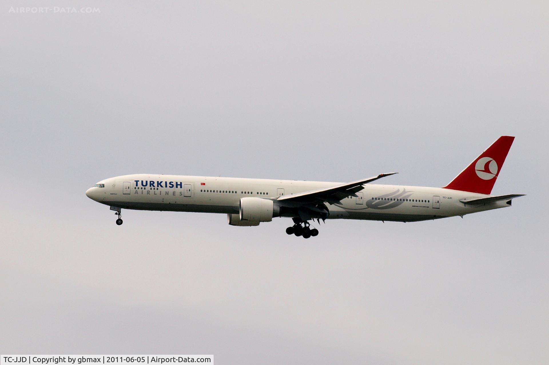 TC-JJD, 2007 Boeing 777-35R/ER C/N 35159, Going to a landing at JFK