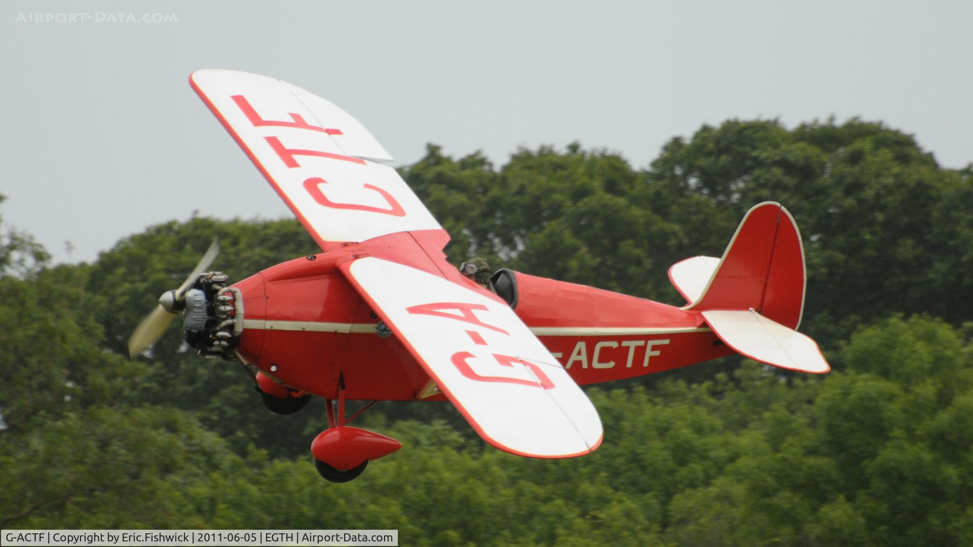 G-ACTF, 1932 Comper CLA-7 Swift C/N S32/9, 43. G-ACTF at Shuttleworth Summer Air Display, June 2011